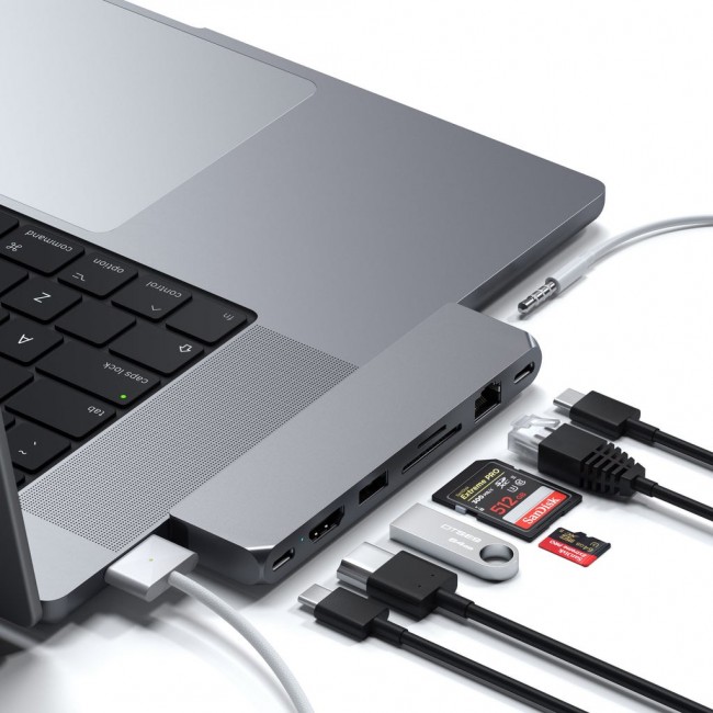 Satechi ST-UCPHMXM laptop dock/port replicator 2 x USB 3.2 Gen 2 (3.1 Gen 2) Type-C Grey