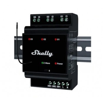 Shelly Qubino Wave Pro 3 3-channel Din Z-wave Bus Relay