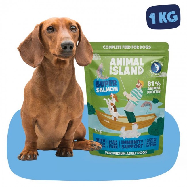 ANIMAL ISLAND Salmon - dry dog food - 1kg