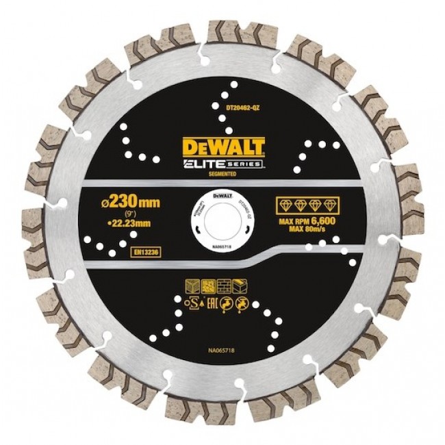 DeWALT DT20462-QZ diamond blade 23 cm Segmented rim diamond blade DeWALT DT20462-QZ diamond blade 23 cm Segmented rim diamond blade