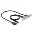 DeLOCK Slot Bracket with 1 x USB Type-C and 1 x USB Type-A Port