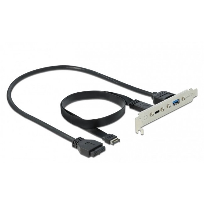 DeLOCK Slot Bracket with 1 x USB Type-C and 1 x USB Type-A Port