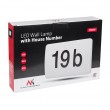 Maclean LED lamp, house number, with twilight sensor, white, 12W, IP65, neutral (4000K), 950lm, MCE292 W