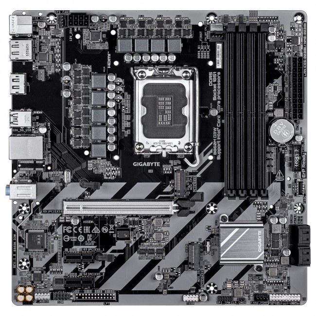 GIGABYTE B860M D3W Motherboard - Intel Core Ultra Series CPUs, 4+1+2 Phases VRM, up to 9066MHz DDR5, 2xPCIe 4.0 M.2, 1GbE LAN, USB 3.2 Gen 1 GIGABYTE B860M D3W Motherboard - Intel Core Ultra Series CPUs, 4+1+2 Phases VRM, up to 9066MHz DDR5, 2xPCIe 4.0 M.2, 1GbE LAN, USB 3.2 Gen 1