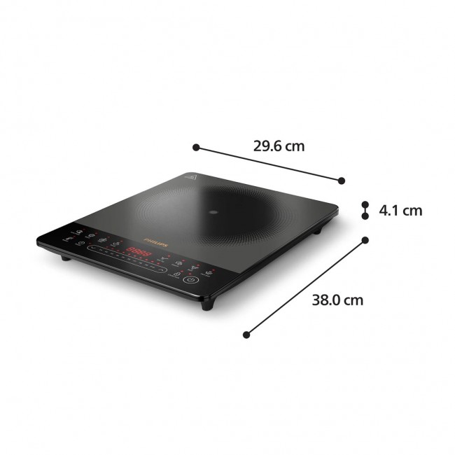 Philips 5000 series HD5850/90 hob Black, Grey Countertop 29.5 cm Zone induction hob 1 zone(s)