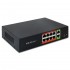 Qoltec Prze ącznik sieciowy SWITCH Fast Ethernet PoE | 8x RJ45 | 2x RJ45 Uplink | 120W | 10/100 Mb/s