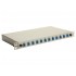 Equip 12-Port Fiber Optic Splice Box, LC Duplex, OS2, 1U, Equipped, Grey