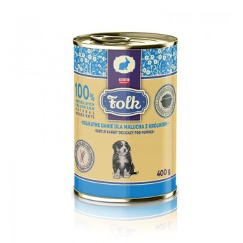 FOLK Delicate meal for puppies with rabbit mono - wet dog food - 400g