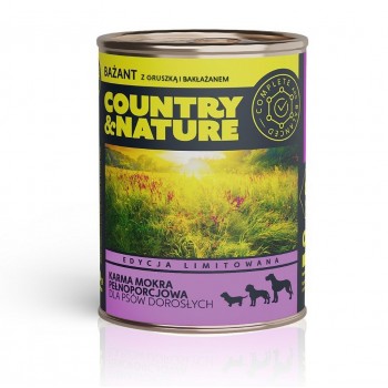 COUNTRY&NATURE Pheasant with pear and eggplant Mono - wet dog food - 800g