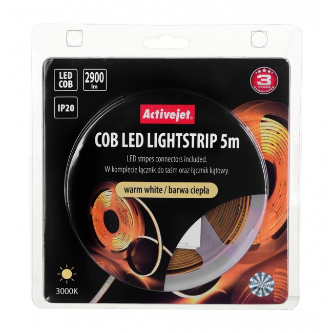 Activejet AJE-COB 5m ciep strip light Universal strip light Indoor Activejet AJE-COB 5m ciep strip light Universal strip light Indoor