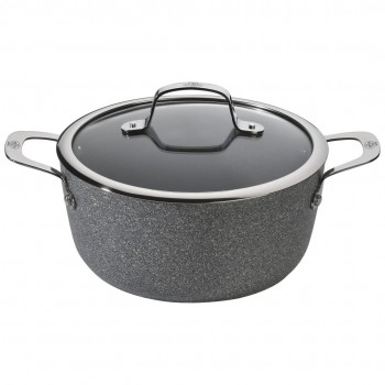 Induction pot with 2 handles and lid Ballarini Salina Granitium - 1.4 ltr