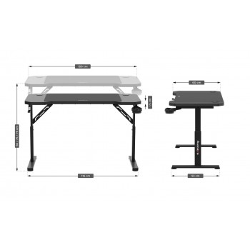 Huzaro Hero 2.6 gaming desk Black