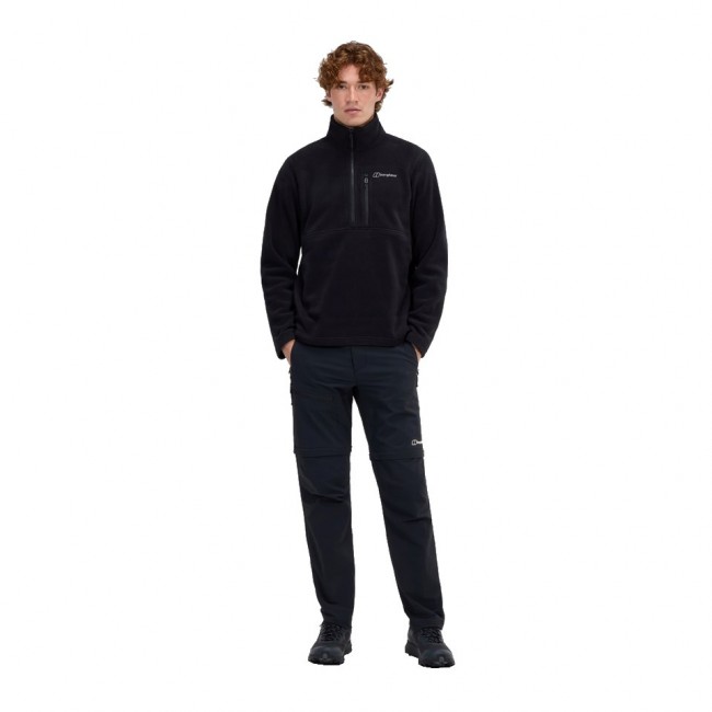 BERGHAUS Prism Half Zip Polartec Fleece - men's fleece sweatshirt, size M (black)