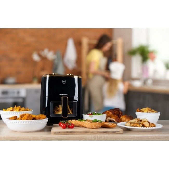 ELDOM FRITTA fat-free fryer capacity 5.0 l adjustable temp. clock 1500 W Single 5 L Stand-alone Hot air fryer Black
