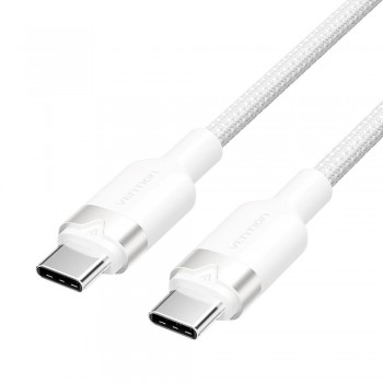 Vention USB-C to C cable, braided, 3A, 480Mbps, 60W, 2m, WH