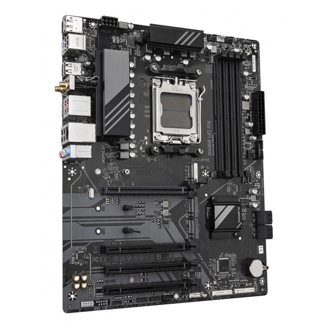 GIGABYTE B650 UD AX Motherboard - AMD Ryzen 9000 Series CPUs, 6+2+2 Phases VRM, up to 7600MHz DDR5 (OC), 1xPCIe 5.0 + 2xPCIe 4.0 M.2, GbE LAN, WIFI 6, USB 3.2 Gen 2