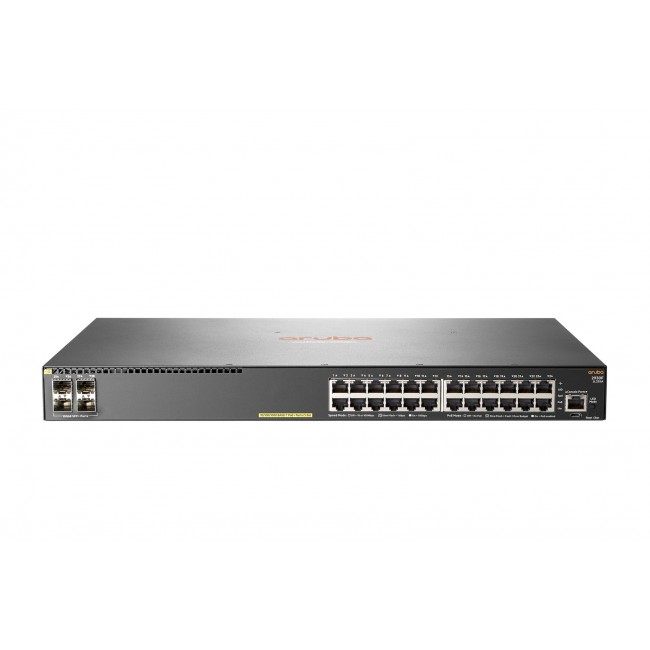 HPE Aruba Networking Aruba 2930F 24G PoE+ 4SFP+ Managed L3 Gigabit Ethernet (10/100/1000) Power over Ethernet (PoE) 1U Grey