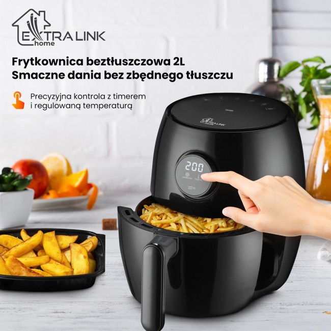 Extralink Smart Life Air Fryer SJ-200 2L EU | Air Fryer | 1000W