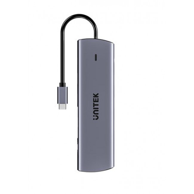 UNITEK D1113BGY01 interface hub 2 x USB 3.2 Gen 2 (3.1 Gen 2) Type-C 1000 Mbit/s Grey