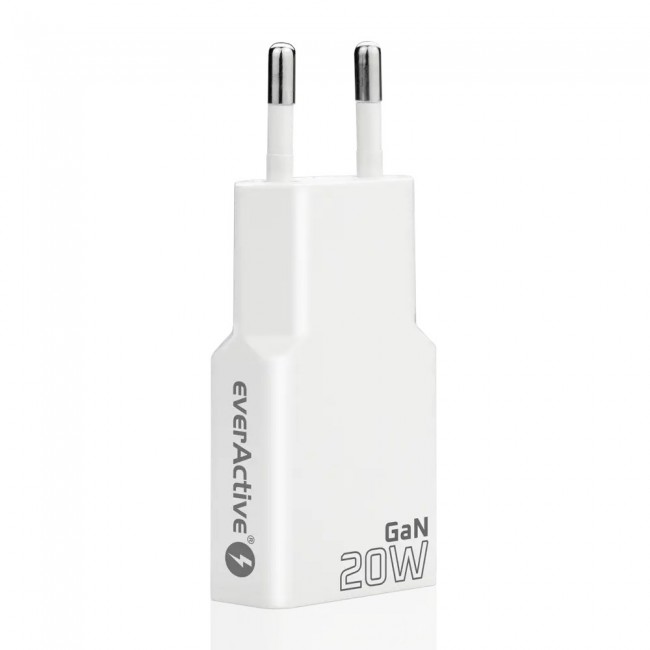 Charger everActive GaN SUPER SLIM SC-340Q USB QC3.0 and USB-C PD 20 W