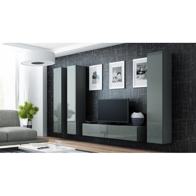 Cama TV stand VIGO 140 30/140/40 grey/grey gloss