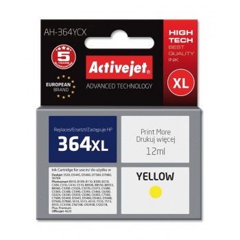 Activejet AH-364YCX ink (replacement for HP 364XL CB325EE Premium 12 ml yelllow