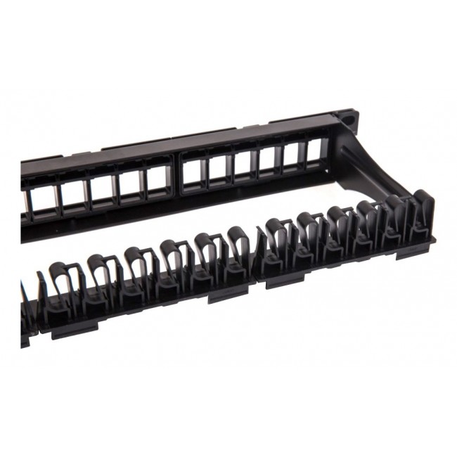 Techly Modular Patch Panel 24 Places UTP with Removable Modules 1 Unit Black Techly Modular Patch Panel 24 Places UTP with Removable Modules 1 Unit Black