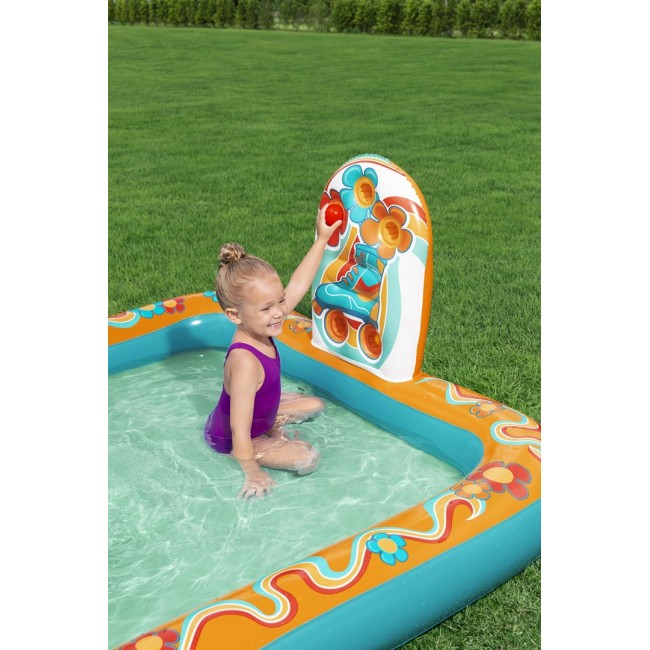 Bestway Retro Groove Kids Inflatable Play Center and Pool 1.93 m x 1.52 m x 74 cm