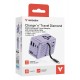 Verbatim Charge 'n' Travel 100W Universal Travel Adapter with retractable cable Purple