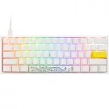 Ducky One 2 Pro Mini White Edition Gaming Keyboard, RGB LED - Cherry Blue (US)