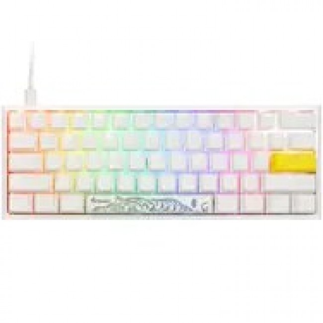 Ducky One 2 Pro Mini White Edition Gaming Keyboard, RGB LED - Cherry Blue (US)