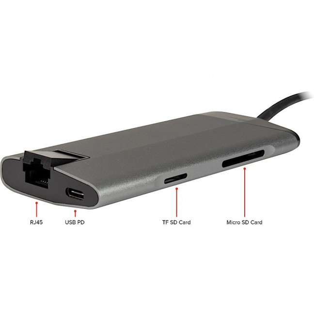 Inter-Tech GDC-802 Wired USB 3.2 Gen 1 (3.1 Gen 1) Type-C Grey