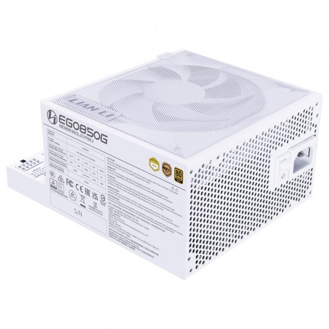 Lian Li EDGE GOLD 850 80 PLUS Gold Power Supply, PCIe 5.1, ATX 3.1 - 850 Watt, white