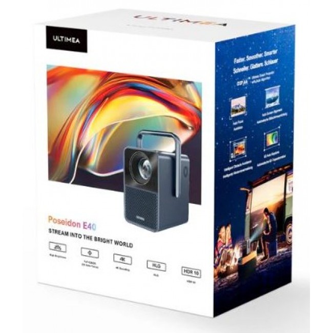 Ultimea Poseidon E40 Standard throw projector 1000 ANSI lumens LCD 4K (4096x2400) Grey Ultimea Poseidon E40 Standard throw projector 1000 ANSI lumens LCD 4K (4096x2400) Grey