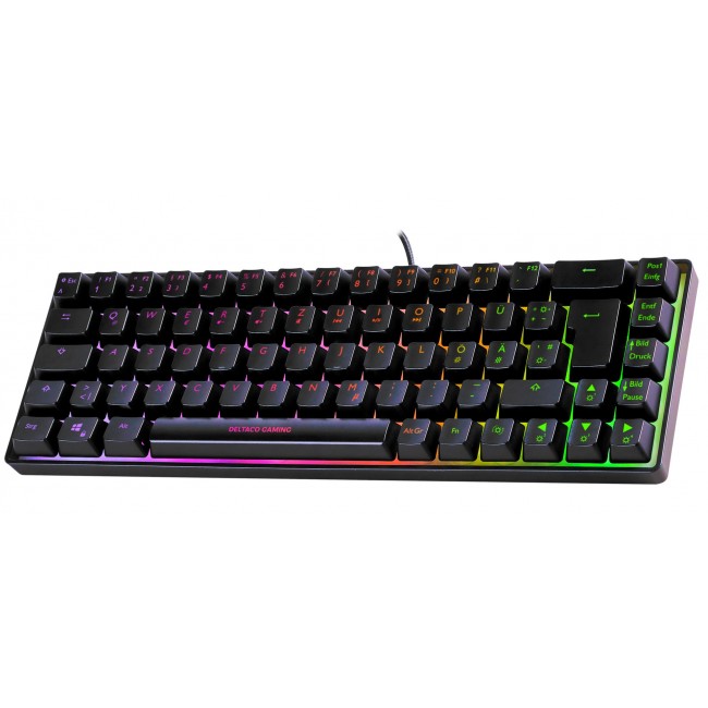 Deltaco Gaming GAM-158-DE keyboard USB QWERTZ Nordic Black