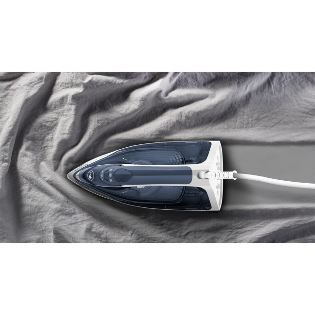 TEFAL FV2837E0 | Steam Iron | 2400 W | Water tank capacity 150 ml | Continuous steam 35 g/min | Blue/White