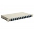 Equip 12-Port Fiber Optic Splice Box, SC Duplex, OS2, 1U, Equipped, Grey