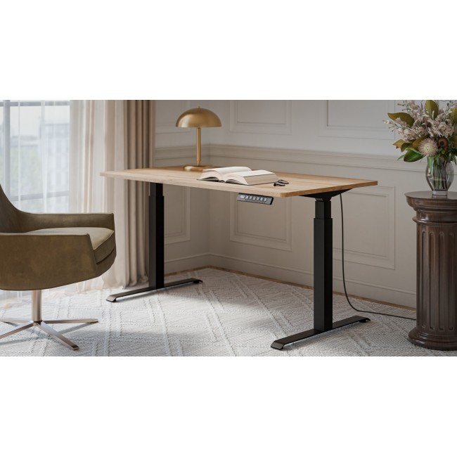 Desk with electric height adjustment MOON LONG 150x80x72-120 black/wotan Desk with electric height adjustment MOON LONG 150x80x72-120 black/wotan