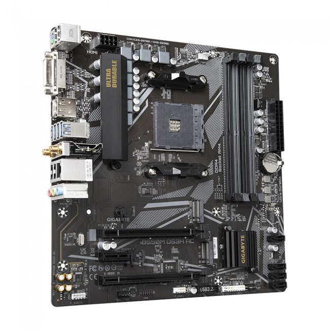Gigabyte B550M DS3H Socket AM4 micro ATX AMD B550 Gigabyte B550M DS3H Socket AM4 micro ATX AMD B550