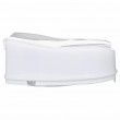 High raising toilet seat with flap
