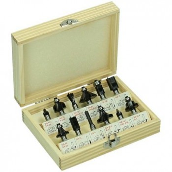 set of 12 router bits, 8mm shank
