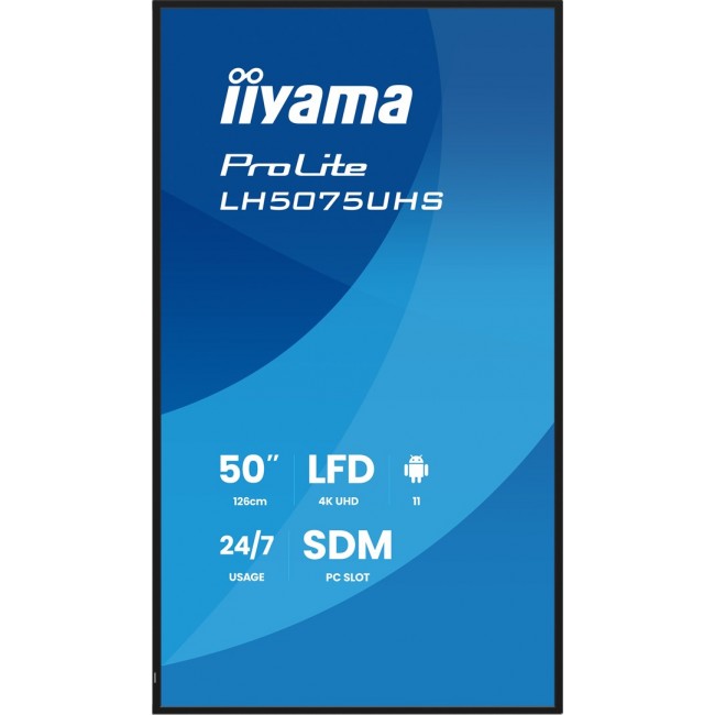 iiyama LH5075UHS-B2AG Signage Display Digital signage flat panel 125.7 cm (49.5