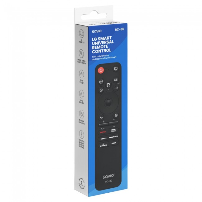 Savio RC-30 remote control IR/Bluetooth Press buttons Savio RC-30 remote control IR/Bluetooth Press buttons