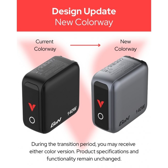 Verbatim Mini GaN Charger 140W with Display