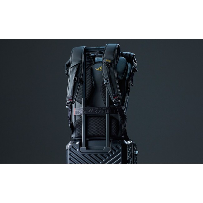 ASUS ROG SLASH Edition 20 backpack Roll top backpack Black Polyester, PU leather