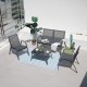 Garden furniture set RIVET black Garden furniture set RIVET black