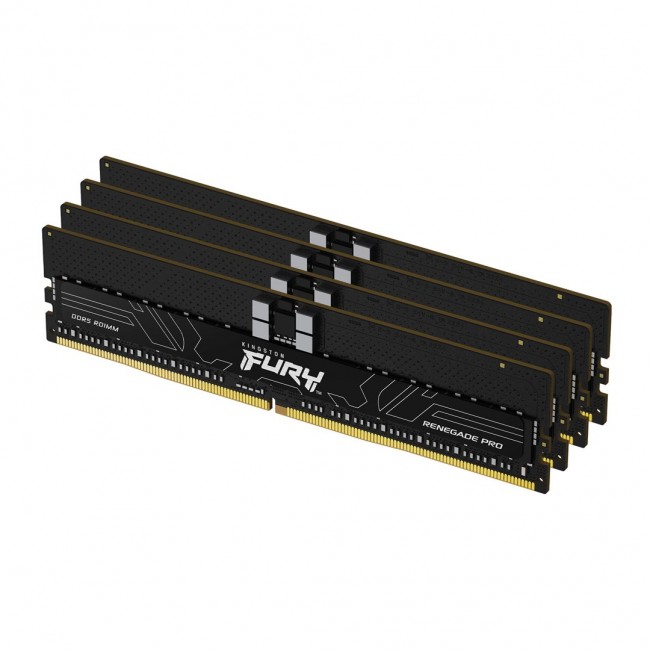 Kingston Technology FURY 128GB 6400MT/s DDR5 ECC Reg CL32 DIMM (Kit of 4) Renegade Pro XMP Kingston Technology FURY 128GB 6400MT/s DDR5 ECC Reg CL32 DIMM (Kit of 4) Renegade Pro XMP