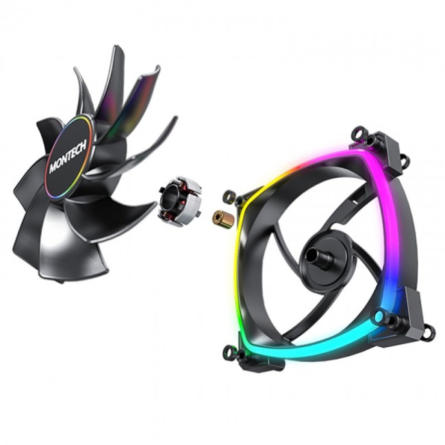 Montech RX140 PWM Computer case Fan 14 cm Black 1 pc(s) Montech RX140 PWM Computer case Fan 14 cm Black 1 pc(s)