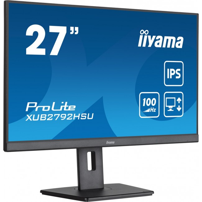 iiyama 27 IPS technology panel with height adjustable stand and 100Hz refresh rate