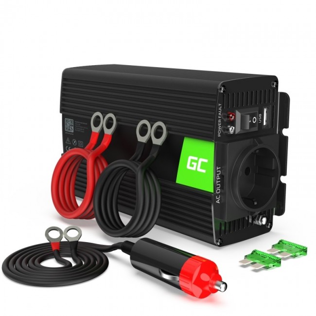 Green Cell INV05DE power adapter/inverter Auto 300 W Black Green Cell INV05DE power adapter/inverter Auto 300 W Black